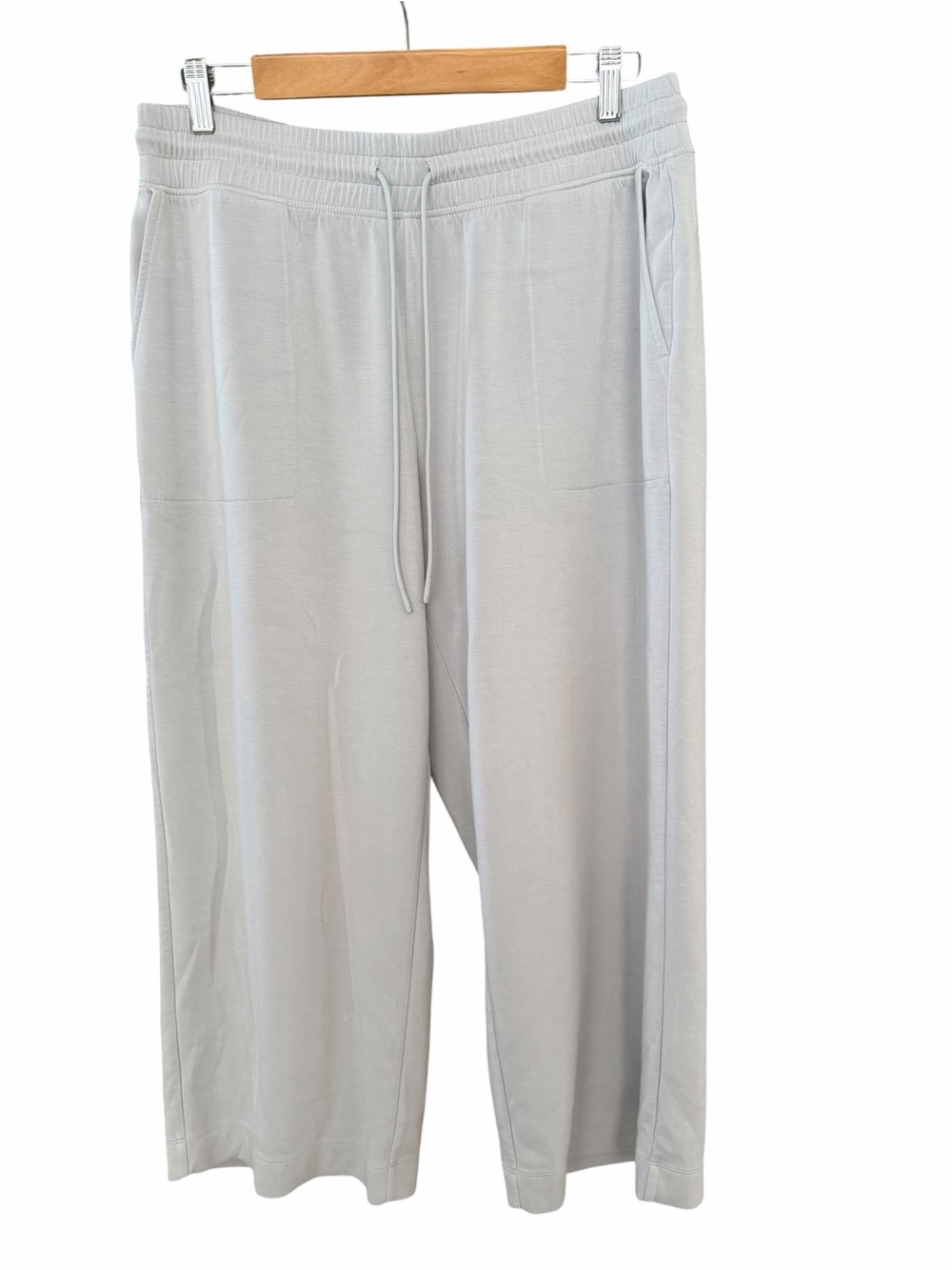 J. Jill Fit Dove Gray Cropped Wide Leg Trousers Large